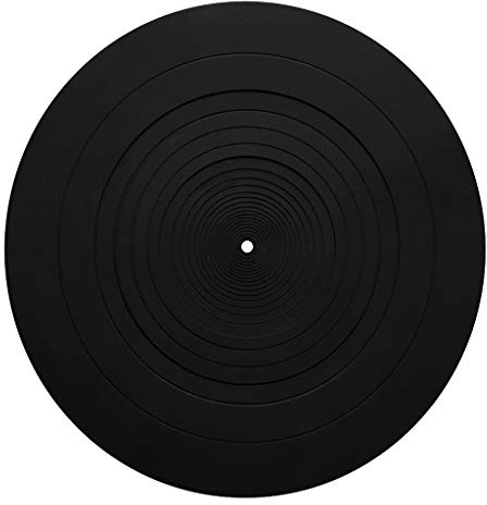 Bottone Tapis de plateau tournant en caoutchouc et silicone pour tourne-disque 30,5 cm - Accessoires noirs