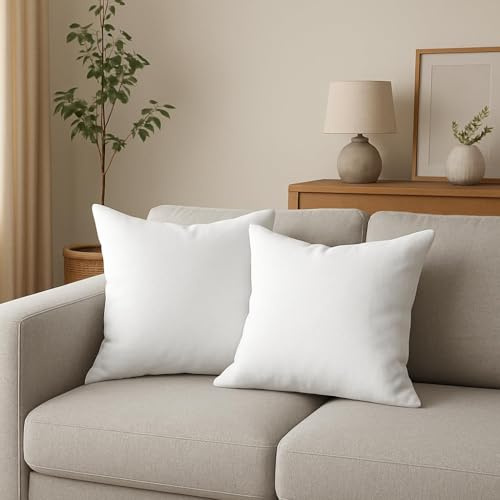 cuscini fiber - Imbottitura Cuscini 40x40, Set da 2 Cuscini per Divano Anallergici Morbidi e Soffici, Cuscino Interno Quadrato Prodotto in Italia
