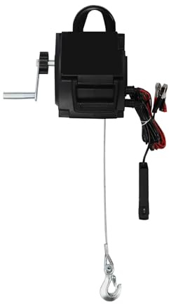 SMTYXS Cabrestante Eléctrico De CC, Potente Cuerda, Modos Control Dual, Remolque, con Remoto Polea Barco Rendimiento Potente