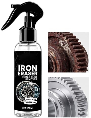 Quitaóxidos Para Metal 100ml Acción Rápida Portátil Potente | Spray Quitaóxidos Con Polvo De Hierro Para Coche, Rueda, Manilla De Puerta, Grifo, Automóvil, Garaje, Reparación Y Equipo