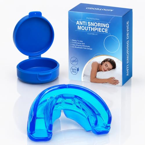 Orthèse Anti Ronflement, Gouttière Anti Ronflement Prêt à l’Emploi, Dispositif Anti-Ronflement en Matériau Souple, Confortable à Porter, Aide à Réduire le Ronflement, Réutilisable - Bleu