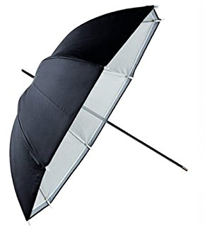 Falcon Eyes Reflexschirm URN-48TSB1 Diffuß Weiß + Silber/Schwarze Hülle 100 cm