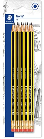 Staedtler Noris 122 - Matita HB con gomma, confezione da 10