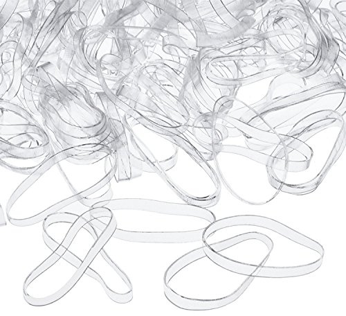 Elastici per capelli, trasparenti, 3 mm, 500 pezzi