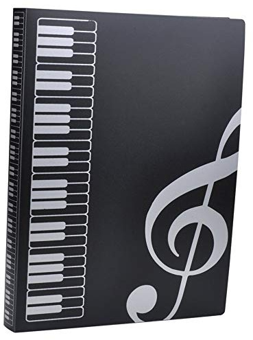 Aktenordner, A4, Dokumentenmappe, Musikthema, 40 Taschen, Papieraufbewahrung