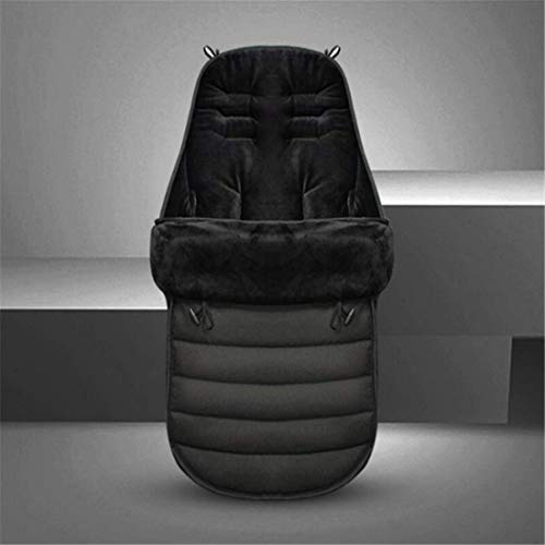 Molinter Kinderwagen Fusssack Babydecke Baby Winter Schlafsäcke mit Reißverschluss Kuschelsack für kinderwagen (Schwarz)