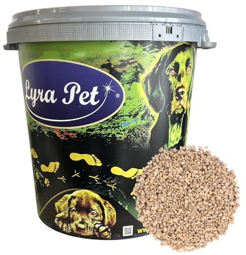 Lyra Pet® 10 kg Sonnenblumenkerne geschält BruchHK Bulgarien + 30 L Tonne | Wildvogelfutter für das ganze Jahr - Optimal für Jungtiere - Streufutter ohne Schalen - Energiespender für Sommer und Winter