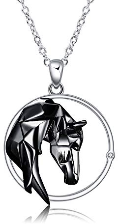 YAFEINI Fuchs Halskette Sterling silber Fuchs und Mond Anhänger Frauen Fuchs Anhänger Halskette Schmuck Geschenke für Frauen
