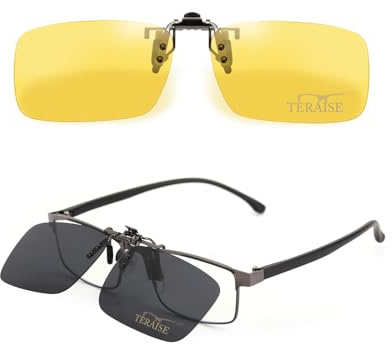 TERAISE Sonnenbrille, polarisierte Gläser für verschreibungspflichtige Brillen, Nachtsicht, Sonnenbrille für Outdoor, Wandern, Fahren, Angeln, Radfahren, HD Blendschutz, für Damen und Herren, 2 Stück
