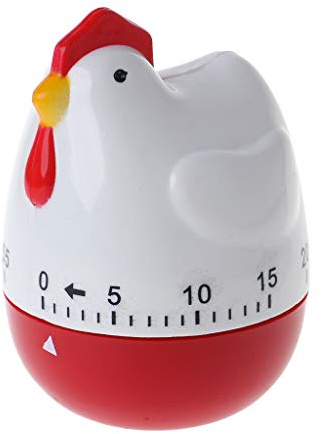 GUMEI Minuteur de cuisine mécanique en forme de poule avec alarme et rappel