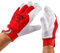 MIVOS Guantes de trabajo de piel de cabra y algodón, tamaño 9, guantes de protección con cierre de velcro, cómodos y duraderos, guantes de montaje de piel de cabra blanco resistente, EN 420, CAT I