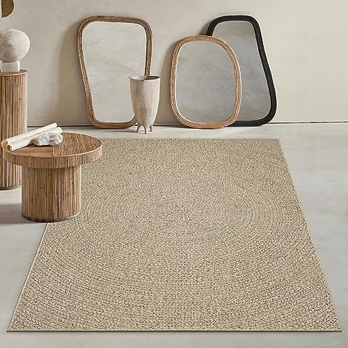 Soil – ca. 60 x 180 cm Outdoor Teppich wetterfest Jute-Look Balkon Terrasse | Outdoor Teppich für Balkon, Terrasse & Garten, wetterfest, UV-beständig & pflegeleicht, moderner Jute-Look