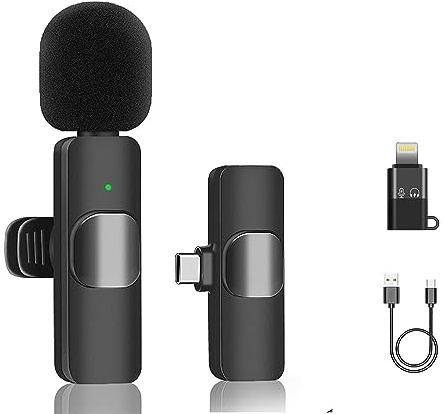 Jk products shopping online Kabelloses Lavalier-Mikrofon, kompatibel mit Apple iPad, Android, iOS, Smartphone, PC, Mikrofon, Plug and Play, Live-Stream-Aufnahme, Youtube