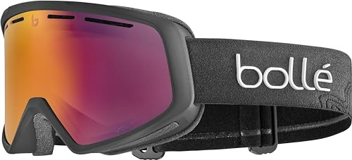 bollé - CASCADE, Nero opaco, Volt Ruby, Medio, Occhiali da neve, Unisex, Adulti