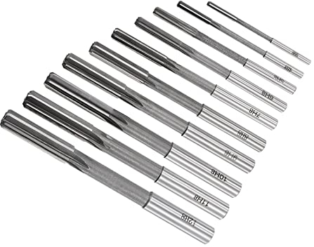 CoCud Futter Reibahlen Set 3mm 4mm 5mm 6mm 7mm 8mm 9mm 10mm 11mm 12mm Durchmesser H8 Fräsen Schneidegerät - (Verwendung: für Drehbank Bohrgerät) 10Stk