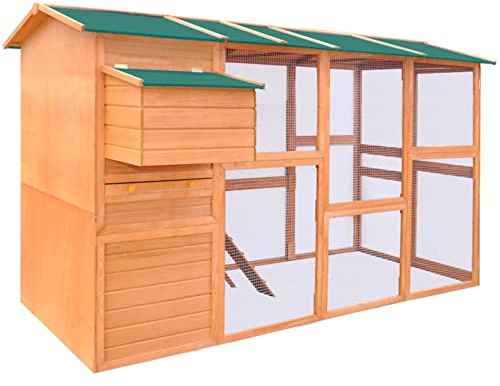 ARKEM Hühnerstall Holz 295x163x170 cm Tanne HüHnerhaus Mobiler HüHnerstall