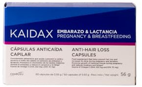 Kaidax Pregnancy & Breastfeeding 60 Capsules - Prevents Hair Loss and Increases Hair Shine - With Folic Acid - Contains Vitamins and Minerals Essential for Hair Health During and Post Pregnancy
