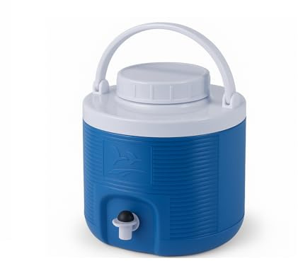 mille idee Bottiglia termica con rubinetto thermos termico acqua 4 litri Diam.24 cm H26cm con maniglia per viaggio mare lavoro