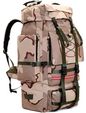 REIFOR Rucksack Wanderrucksack 130L Große Kapazität Camping Wandern Männer, Extra Überleben Rucksack Reiserucksack Trekkingrucksack(D)