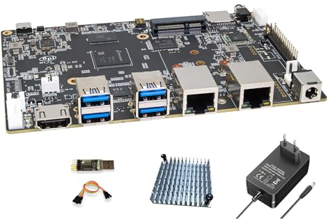 youyeetoo Banana Pi BPI-F3 - Placa de desarrollo industrial SpacemiT K1 RISC-V Octa-Core CPU, 8 núcleos, 2.0 tapas de potencia de procesamiento AI (16 GB de RAM, 128 GB eMMC)