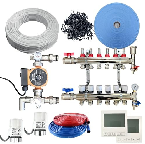 Wärmer System 80-85Sqm Water Underfloor Heating Kit 2 Room