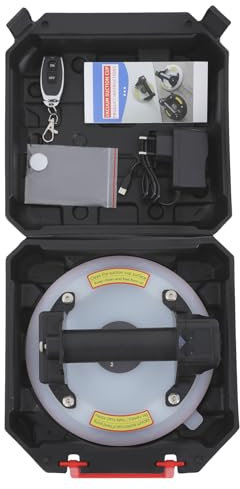 3,5W Elektrischer Vakuum-Saugheber mit Fernbedienung, φ21cm Glassauger Fliesenheber Plattenheber Tragkraft 200KG für Fliesen Glas (Weiß)