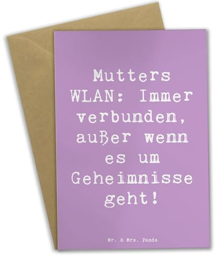 Mr. & Mrs. Panda Grußkarte Spruch Mutters WLAN - Geschenk, Mutterliebe, persönliche Erinnerungen, Geburtstagskarte, Ostern, Verwandte, humorvolle Sprüche, Familienleben, Frau, Informationsquelle