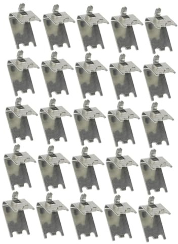 LIFKICH 25pcs Refrigerator Shelf Clips and Cooler Shelf Support Hooks Stainless Steel Metal for Fridge Shelving Accessories