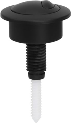 Pulsador Para Inodoro, Botón Para Cisterna De Inodoro, Pulsador Para Inodoro, Con Función De Doble Descarga, Fácil Instalación, 8,7x5,8cm, Plateado/negro, Para La Mayoría De Los Inodoros