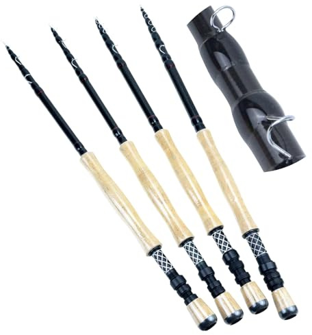 Lerutwis Modello YG036 2.1M 2.4M 2.7M 3.0M Canna da Pesca a Mosca telescopica Portatile in Carbonio Ultraleggero Azione Veloce Canna da Pesca a Mosca Manico in Sughero Attrezzatura da Pesca(3.0M)