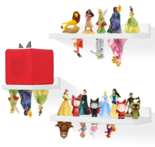 FURAOMEILI for Toniebox-Starterregal – Magnetisches Holz-Wandregal für Tonie-Figuren und Toniebox-Aufbewahrung, kompatibel mit Toniebox-Player, ideal für das Kinderzimmer (weiß)