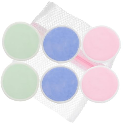 HONITANO 7 pièces Lot Disques Démaquillants Réutilisables Fibre de Doux Pads Lavables pour Visage avec Pochette de Rangement Soin Peau et Nettoyage