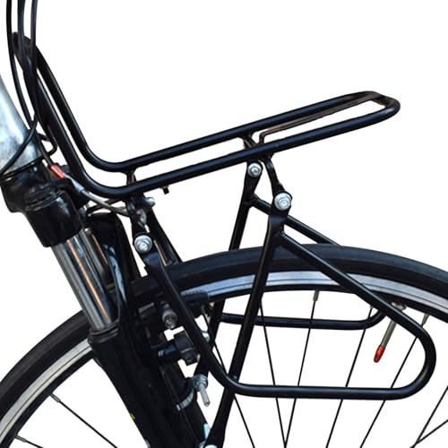 Fahrradgepäckträger vorne Fahrradgepäckträger vorne für Fahrrad - Gepäckträger aus Metall | Gepäckträger für Fahrradausrüstung für Pendelfahrräder und Straßenräder