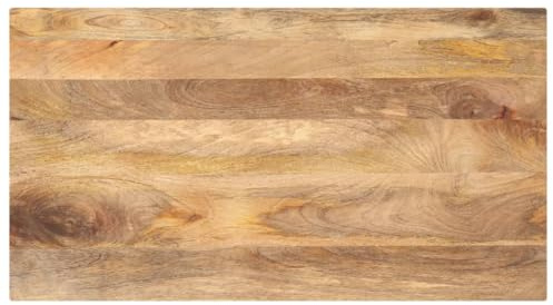 Bucmath Plateau de table rectangulaire 100 x 60 x 2,5 cm en bois massif de mangue, finition naturelle, plaque de rechange robuste pour tables, meubles de bureau, plan de travail