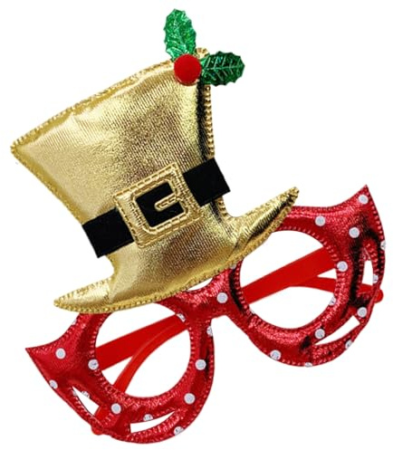 Glasögon till jul | Dekorationstillbehör för fotobås - Glasögonramar för julfest, för detaljer om masker, karnevalsfester, barn, flickor och ungdomar