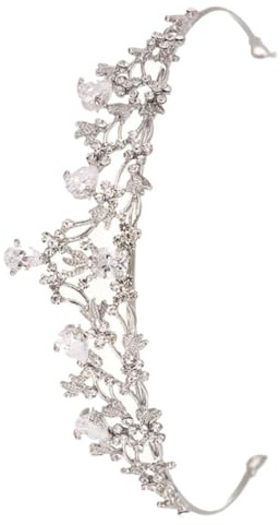 TOYANDONA Couronne de Mariée en Zircon Diadème Délicat et Léger pour Mariage Ornement de Tête Élégant pour Cérémonie Séance Photo et Fête Accessoire Unique et Confortable