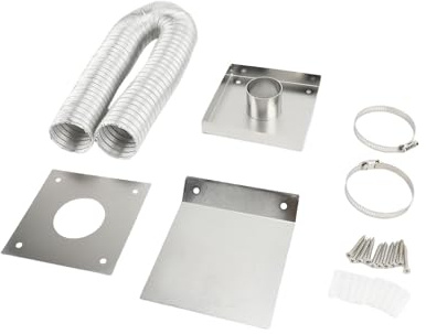 SIXRUN Kit D'admission D'air Frais pour Poêle à Granulés, Tuyau de Ventilation en Aluminium Durable pour une efficacité Améliorée pour les Propriétaires et les Amateurs de Bricolage
