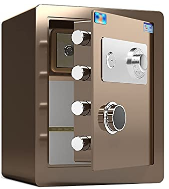 Caja Fuerte Digital de Seguridad contra el Agua, Caja Fuerte contra Incendios y Antirrobo, Cerradura con Llave de Contraseña de Acero, Cajón de Efectivo con Gabinete Interior, Tamaño Pequeño para el