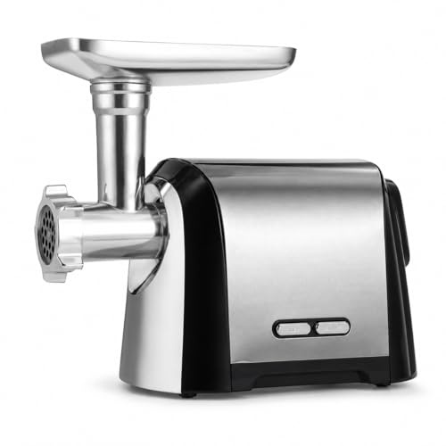 3200W Heavy Duty Electric Meat Grinder, Stainless Steel Blade with 3 Plates for Sausage Stuffer, Kibbe Kit, Cheese Grater, Garlic Mincer & Bread Crumb Maker