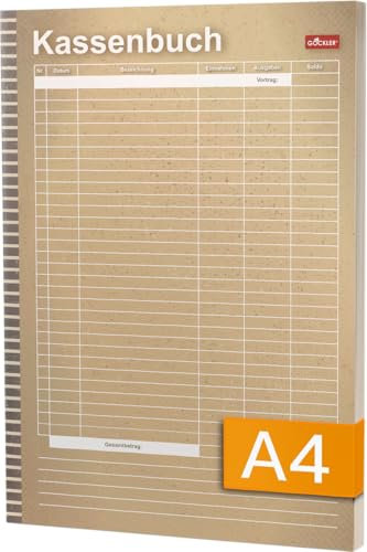 Gockler® KASSENBUCH DIN A4: Einfaches Einnahmen-Ausgaben-Buch für Kleinunternehmer & Selbstständige | 100+ Seiten, ohne Umsatzsteuer, braun