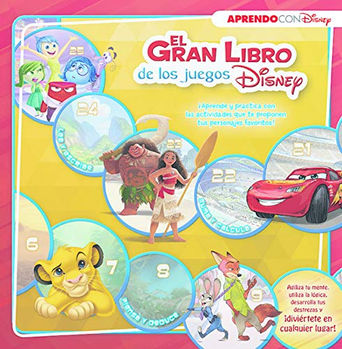 El gran libro de los juegos Disney (Gran libro de actividades Disney): ¡Aprende y practica con las actividades que te proponen tus personajes favoritos! (Aprendo con Disney)