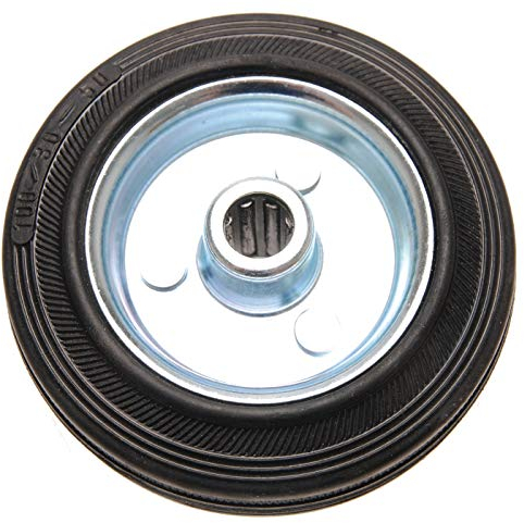 BGS Diy 80959 | Roue pleine en caoutchouc | Jantes en acier | Ø 100 mm