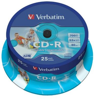 Verbatim vb-crd19s2 Pa – CD-RW Virgin (CD-R, 700 MB, 25 pc (S), 120 mm, 2.1 cm, 52 x)