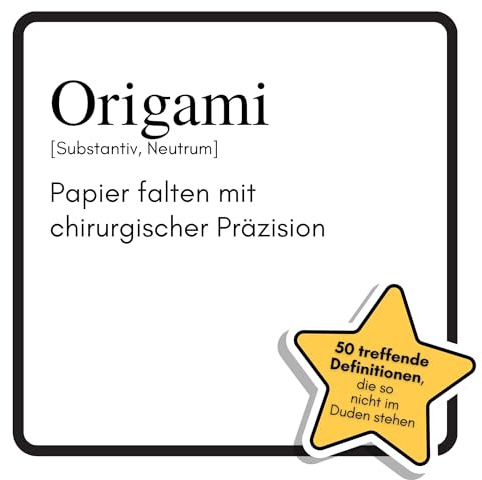 Origami: Papier falten mit chirurgischer Präzision. Das lustige Geschenkbuch für Mann, Frau, Kollege, Freund zu Geburtstag, Weihnachten