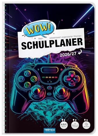 TRÖTSCH Schulplaner WOW Gaming 26/27