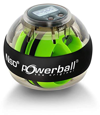 Powerball Autostart Max, gyroskopischer Handtrainer inkl. Aufziehmechanik und Drehzahlmesser, transparent-grau, das Original von Kernpower