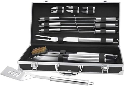 Küchenprofi BBQ-Set ARIZONA 16-tlg., Grillbesteck-Set im Aluminiumkoffer | Hochwertiger Edelstahl, rostfrei: Grillgabel, Grillwender, Grillzange, Grillbürste, Spieße und Maiskolbenhalter