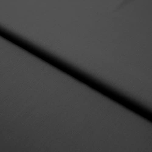 Stoff Meterware Dunkelgrau 160 cm Baumwolle Linon – Uni einfarbig, schadstoffgeprüft, pflegeleicht, waschbar bis 30 °C, ca. 130 g/m², 1 Meter Baumwollstoff, hergestellt in Europa