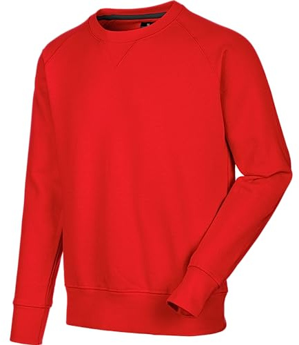 WÜRTH MODYF Sweatshirt Job+ für Herren & Damen in Rot - moderner Arbeitspullover, perfekt für Handwerk, Werkstatt, Arbeiten im Freien - in den Größen L