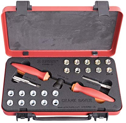 Unior Crank Saver Pedalgewinde-Reparatur- und Einsatz-Set, Rot, Einheitsgröße